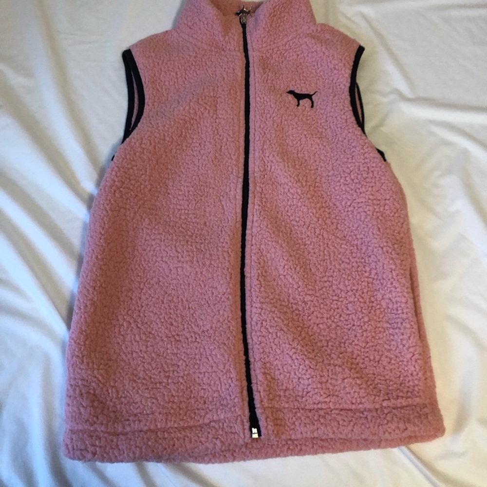 Victoria secret pink fluffy vest